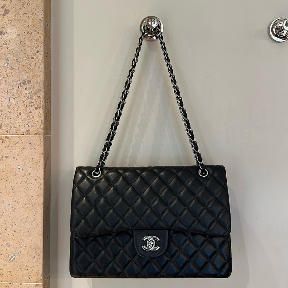 Designer quilted maxi flap